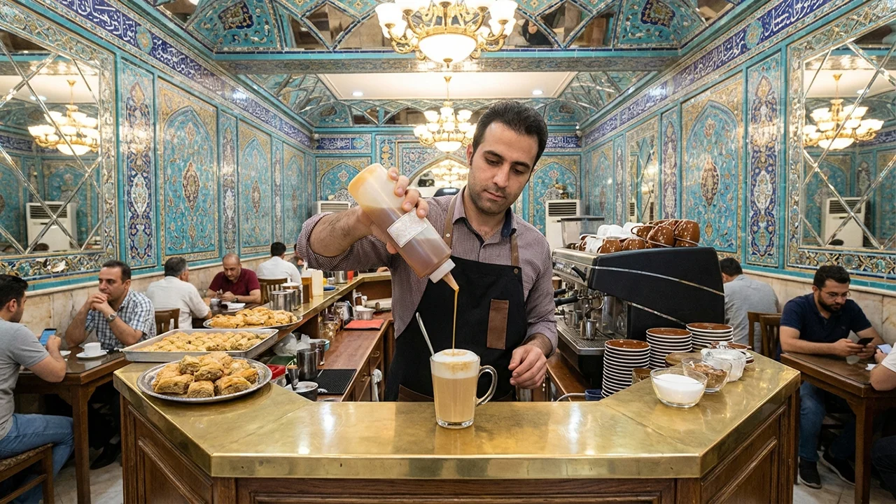 کاپوچینو همراه با کارامل