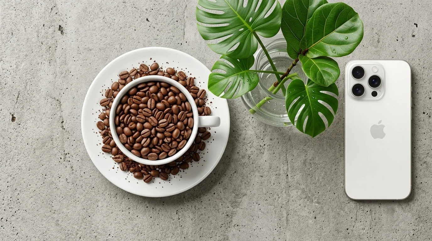 Roasted Colombian coffee beans