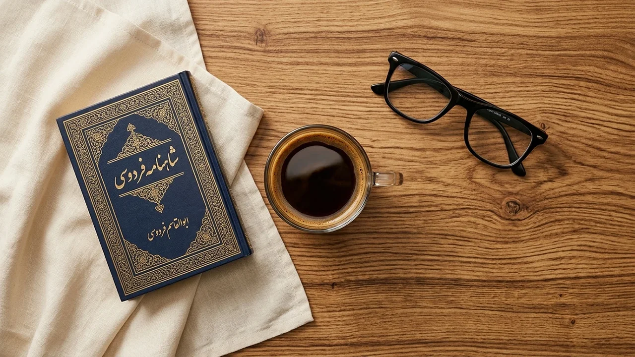 فنجان قهوه فوری بر روی میز