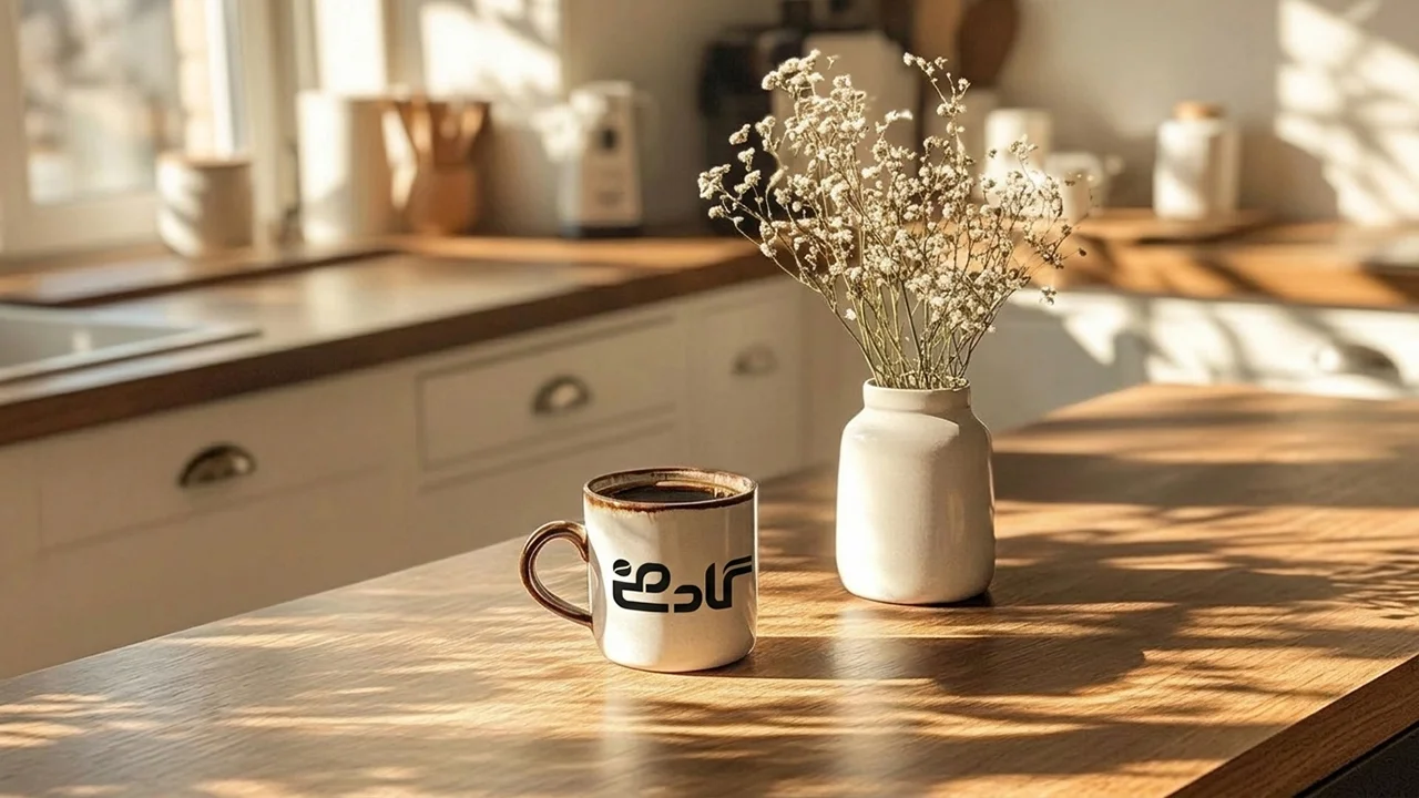 قهوه آمریکانو در آشپزخانه